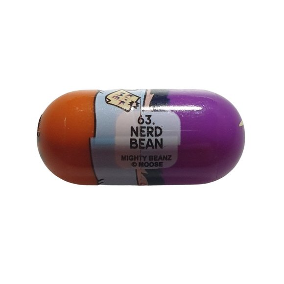 Mighty Beanz 63 Nerd Bean 2003 Series 2 Moose Entertainment - Picture 2 of 4